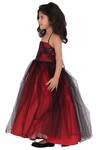 PinkCow_Red Georgette Embellished Gown For Girls_Online_at_Aza_Fashions