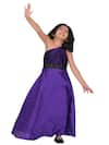 Buy_Pinkcow designs pvt ltd_Purple Silk Embellished Sequin Gown _at_Aza_Fashions