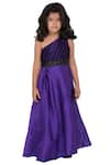 Shop_Pinkcow designs pvt ltd_Purple Silk Embellished Sequin Gown _Online_at_Aza_Fashions