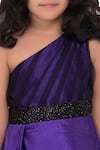 Pinkcow designs pvt ltd_Purple Silk Embellished Sequin Gown _at_Aza_Fashions