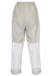 Urvashi Kaur_Blue Silk Pants  _Online_at_Aza_Fashions
