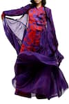 Buy_Saaksha & Kinni_Purple Tiered Long Jacket_at_Aza_Fashions