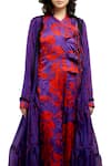 Buy_Saaksha & Kinni_Purple Tiered Long Jacket_Online_at_Aza_Fashions