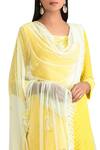 Shop_MADZIN_Yellow Round Embroidered Kurta Gharara Set For Women_at_Aza_Fashions