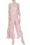 Buy_Nautanky_Pink Round Thai Silk Pant Set For Women_at_Aza_Fashions