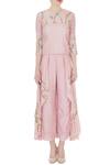 Shop_Nautanky_Pink Round Thai Silk Pant Set For Women_Online_at_Aza_Fashions
