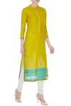 Buy_Rar Studio_Green Handloom Chanderi Kurta_at_Aza_Fashions