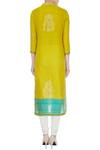 Shop_Rar Studio_Green Handloom Chanderi Kurta_at_Aza_Fashions