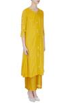 Desert Shine by Sulochana Jangir_Yellow Round Embroidered Jacket With Kurta For Women_Online_at_Aza_Fashions