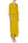 Desert Shine by Sulochana Jangir_Yellow Embroidered Kurta_Online_at_Aza_Fashions