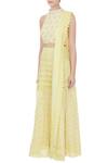 Buy_Vandana Sethi_Yellow Halter Embroidered Lehenga Set For Women_Online_at_Aza_Fashions
