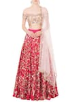 Buy_Mani Bhatia_Pink Sweetheart Neck Embroidered Lehenga Set For Women_at_Aza_Fashions