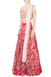 Buy_Mani Bhatia_Pink Sweetheart Neck Embroidered Lehenga Set For Women_Online_at_Aza_Fashions