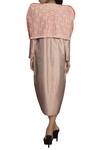 Shop_Priyam Narayan_Pink Pure Silk Embroidered Cape And Dress_at_Aza_Fashions