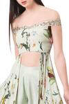 Buy_Mahima Mahajan_Green Georgette Printed Top And Palazzo Set_Online_at_Aza_Fashions
