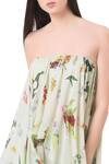 Buy_Mahima Mahajan_Green Georgette Printed Floral Tube Off-shoulder Blouse For Women_Online_at_Aza_Fashions