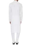 Shop_Vanshik_Off White Linen Embroidered Kurta Set _at_Aza_Fashions