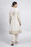 Shop_Sheetal Batra_White Kurta Chanderi  Salwar - Bamber Satin Dupatta Naazira Set _at_Aza_Fashions