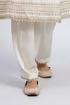 Shop_Sheetal Batra_White Kurta Chanderi  Salwar - Bamber Satin Dupatta Naazira Set _Online_at_Aza_Fashions