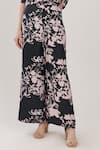 Buy_Koai_Green Muslin Silk Floral Print Pant _Online_at_Aza_Fashions