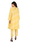 Shop_The Pot Plant Clothing_Yellow Cotton Silk Shibori Kurta And Pant  Set_at_Aza_Fashions