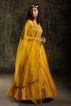 Mona And Vishu Yellow Anarkali Dupion Silk, Dupatta Organza Beads, Embroidered Bodice With Online at Aza Fashions Mona And Vishu_Yellow Anarkali Dupion Silk, Dupatta Organza Beads, Embroidered Bodice With _Online_at_Aza_Fashions