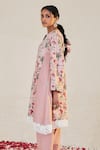 Buy_Sage Saga_Pink Embroidery, Mahgul Printed Kalidar Kurta For Kids_Online_at_Aza_Fashions