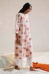 Shop Sage Saga Pink Chanderi, Lace Cut Work, Embroidery Ruhi Floral Print Kurta Palazzo Set For Kids Online at Aza Fashions Shop_Sage Saga_Pink Chanderi, Lace Cut Work, Embroidery Ruhi Floral Print Kurta Palazzo Set For Kids_Online_at_Aza_Fashions
