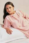Shop_Sage Saga_Pink Chanderi, Cotton Lace Keyhole Neck Pihu Phiran Kurta _Online_at_Aza_Fashions