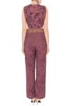 Shop_Natasha J_Purple Round Printed Jumpsuit For Women_at_Aza_Fashions