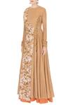 Buy_Natasha J_Beige Embroidered Anarkali_Online_at_Aza_Fashions
