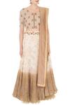 Shop_Natasha J_Beige Chanderi Lehenga Set_Online_at_Aza_Fashions