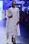 Buy_House of Kotwara_White Round Chikankari Choga Kurta Set  _at_Aza_Fashions