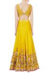 Shop_Priyanka Singh_Yellow Leaf Neck Embroidered Lehenga Set For Women_at_Aza_Fashions