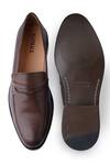 Shop_Rapawalk_Brown Leather Slip On Shoes  _at_Aza_Fashions