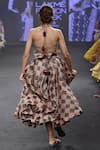 Shop_PUNIT BALANA_Pink Halter Chanderi Silk Skirt Set For Women_at_Aza_Fashions