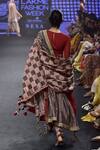 Shop_PUNIT BALANA_Red Round Chanderi Silk Anarkali Set For Women_at_Aza_Fashions