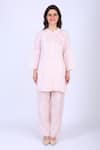 Buy_Linen Bloom_Pink 100% Linen Solid Pant _at_Aza_Fashions