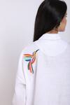 Shop_Linen Bloom_White Pure Linen Bird Motifs Shirt Collar Humming Embroidered _at_Aza_Fashions