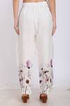 Buy_Linen Bloom_White Linen Floral Print Pant_Online_at_Aza_Fashions