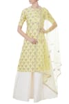 Buy_Rajat K Tangri_White Chanderi Embellished Kurta Set_at_Aza_Fashions