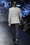 Shop_Kommal Sood_Black Matka Silk Printed Jacket_at_Aza_Fashions