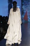 Shop_Nikasha_White Round Foil Print Tunic And Skirt Set For Women_at_Aza_Fashions