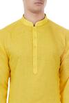 Chatenya Mittal Yellow Check Pattern Cotton Kurta at Aza Fashions Chatenya Mittal_Yellow Check Pattern Cotton Kurta_at_Aza_Fashions