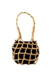 Buy_Devina Juneja_Gold Knot Design Potli Bag _at_Aza_Fashions