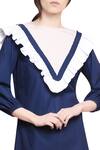 Buy_Manika Nanda_Blue Round Ruffle Dress For Women_Online_at_Aza_Fashions