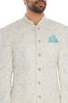Mapxencars_Off White Silk Sherwani Set_at_Aza_Fashions