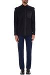 Shop_Sanjay Hingu_Black Cotton Slim Fit Shirt_Online_at_Aza_Fashions