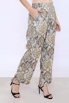 Linen Bloom_Blue 100% Pure Linen Printed Morocco Pant _Online_at_Aza_Fashions