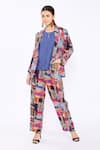 Buy_Linen Bloom_Multi Color 100% Pure Linen Printed Digital Tokyo Pant _at_Aza_Fashions